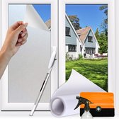 Perfect Cover® Zonwerende HR++ Raamfolie - 60 x 200 cm - Met Rakel & Mesje - Isolerend & Anti Inkijk - Statische Melkglasfolie - Plakfolie
