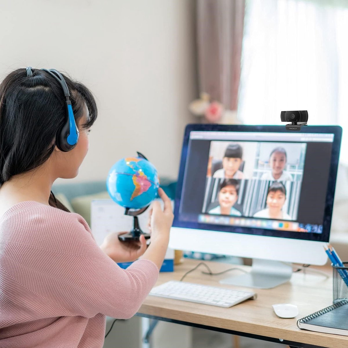 Macally MZOOMCAM Full HD 1080P webcam met microfoon voor Mac en PC computer - Ideaal voor Teams, Zoom, Skype, Face Time thumbnail 5
