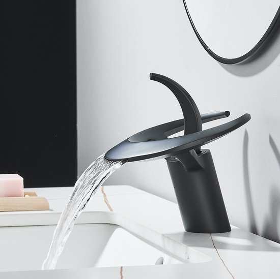 Kit Robinetterie Qualité Robinet De Salle De Bain Bächlein En Cascade - Mitigeur Monocommande Chromé Robinet Chromé Haut