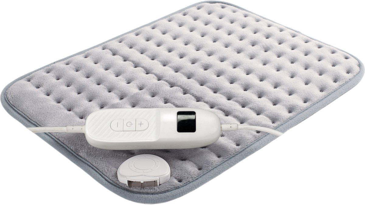 Quality Heating Warmtekussen Elektrisch - 40x30cm - Nek en Schouders - Wasbaar - Heating Pad - Grijs