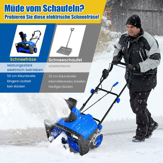 MaxEarn Sneeuwblazer voor Makita accu 18 V, elektrische sneeuwblazer tot 30,5 cm werkbreedte, 16,5 ft werpafstand, draadloze sneeuwborstel met instelbare richting en telescoopstang (zonder accu