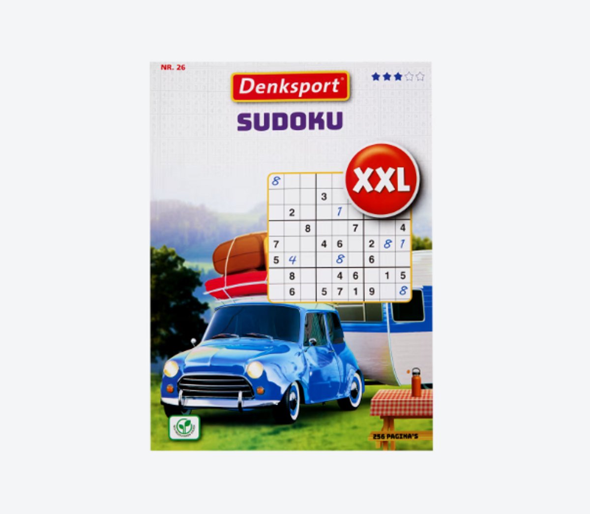 Denksport puzzelboekjes - Sudoku - puzzelboekjes - puzzelboeken volwassenen denksport - Nederlands - 3* - Meer dan 350 puzzels - Extra dik!