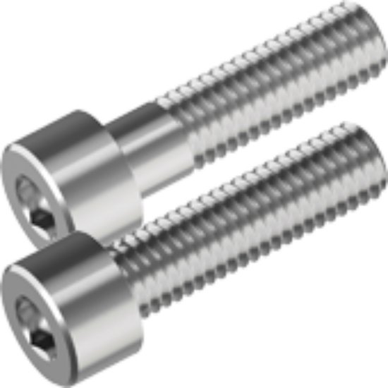 Foto: Rvs inbusbout din912 a2 m6x25mm per 10 stuks