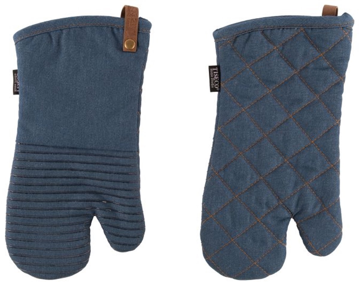 Tiseco - Ovenwant INDIGO - SET/2 - Gerecyclede jeans - 17x33 cm, blauw