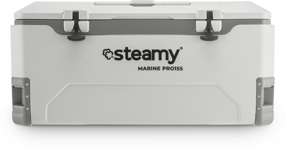 Steamy Marine Pro 155 - Grote koelbox - Maritieme Koelbox - 155 Liter - Wit
