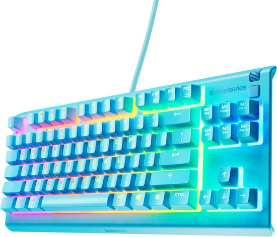 SteelSeries Apex 3 TKL - Aqua - RGB Gaming Toetsenbord - US Qwerty - IP32 Waterbestendig