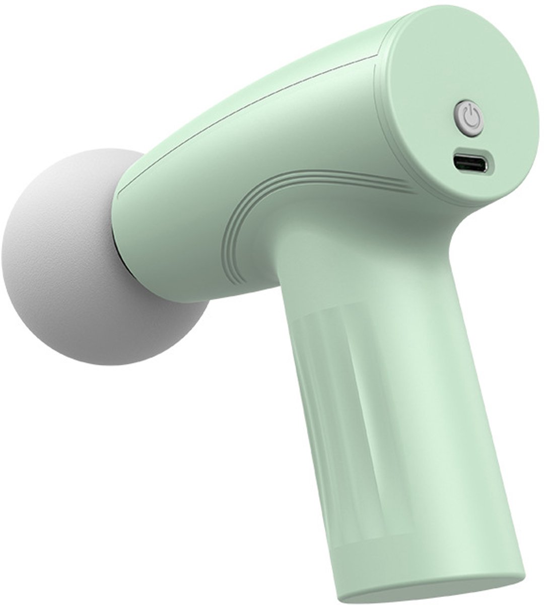 Mini-massagepistool - Draagbare spiermassage, diepe weefselpercussiemassage voor atleten, stille technologie, 6 opzetstukken, voor mannen en vrouwen, groen