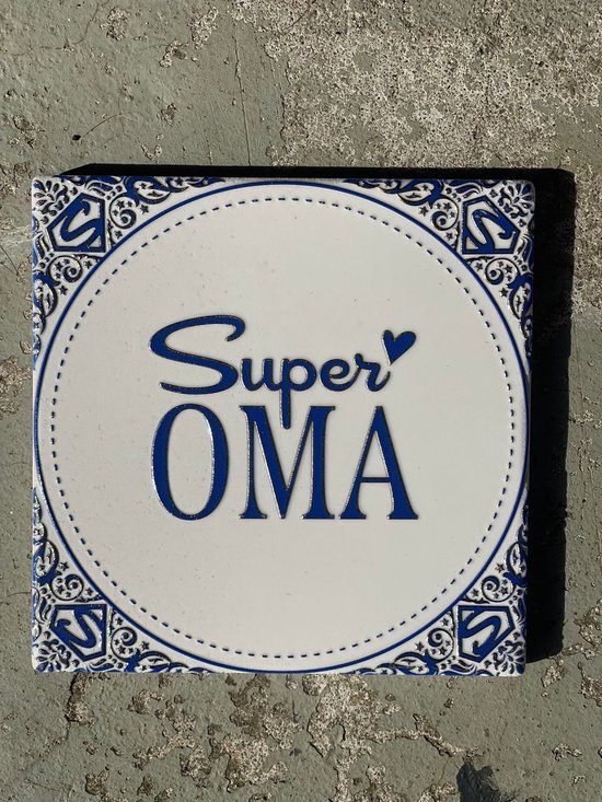 Tuile Super Grand-mère | Tuile de dicton tendance | Cadeau d'adieu| Cadeau pour une Nieuwe maison | Cadeau de pendaison de crémaillère |Cadeau d'anniversaire | Anniversaire |Anniversaire |cadeau boîte aux lettres