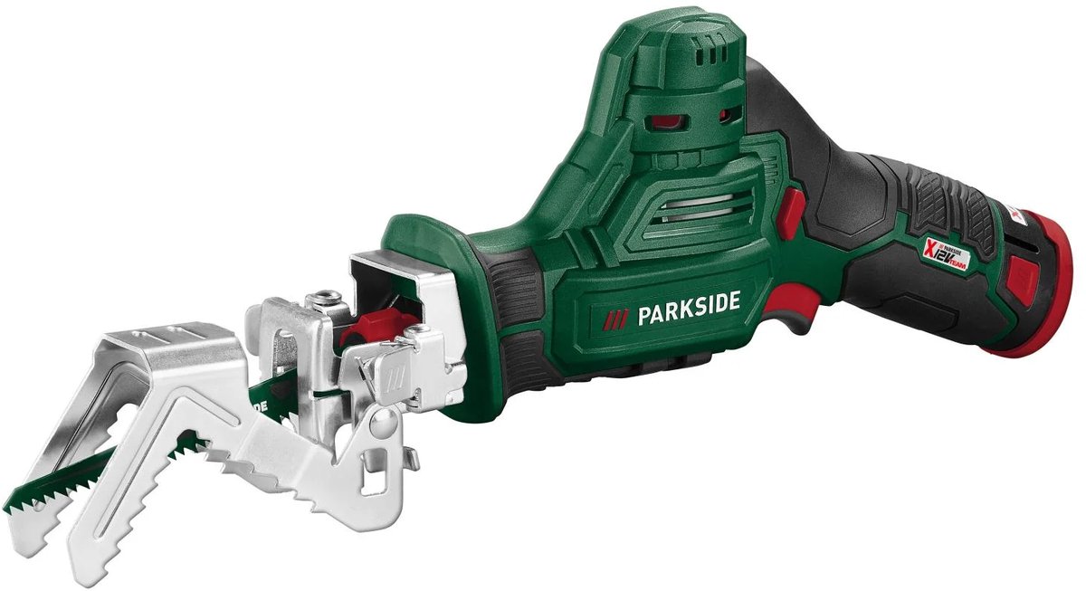 Parkside Accu - Takkenzaag 12V met accu en oplader - incl opbergkoffer