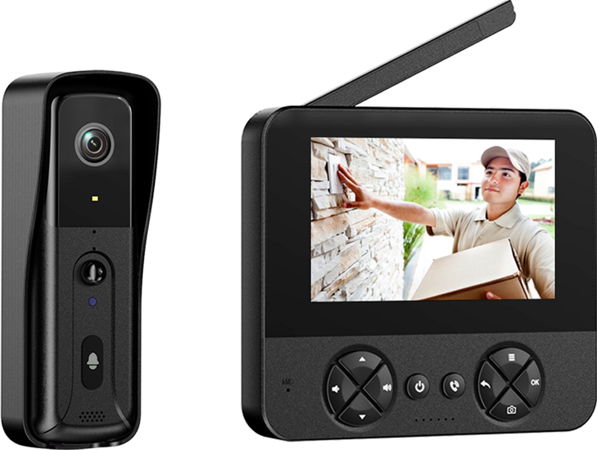 Doorsafe 4450 - Draadloze camera deurbel - 4.3″ Scherm -