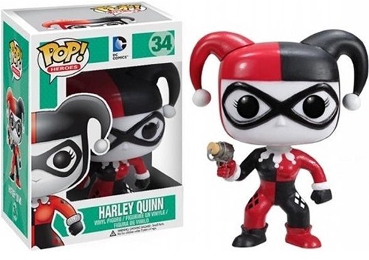 Funko Pop! DC Comics Heroen Harley Quinn #34 - Vaulted Zeldzaam Rare met Protector Case