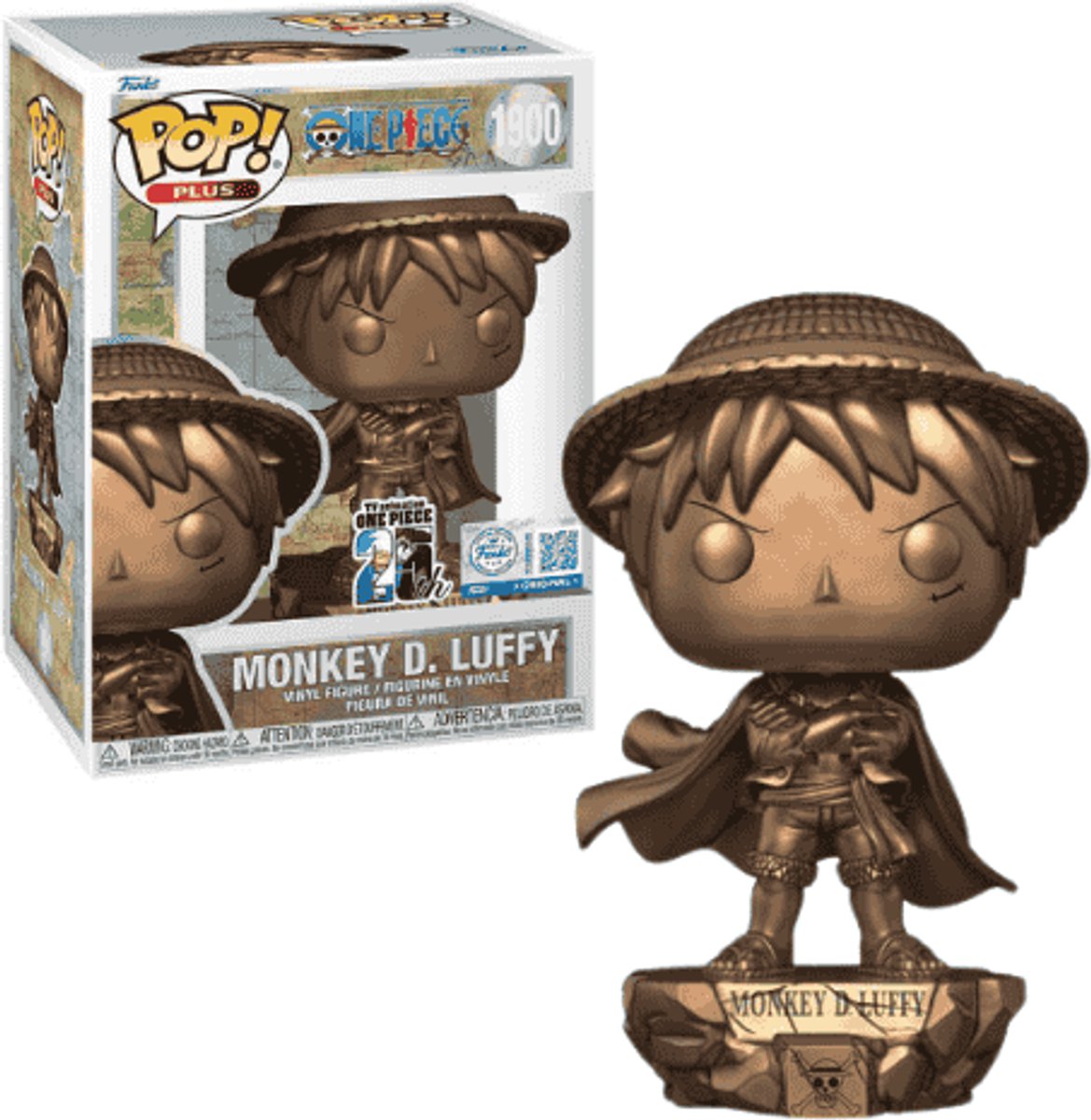 Funko Pop! Plus: One Piece - Monkey D. Luffy #1900 Bronze Statue Funko Exclusive