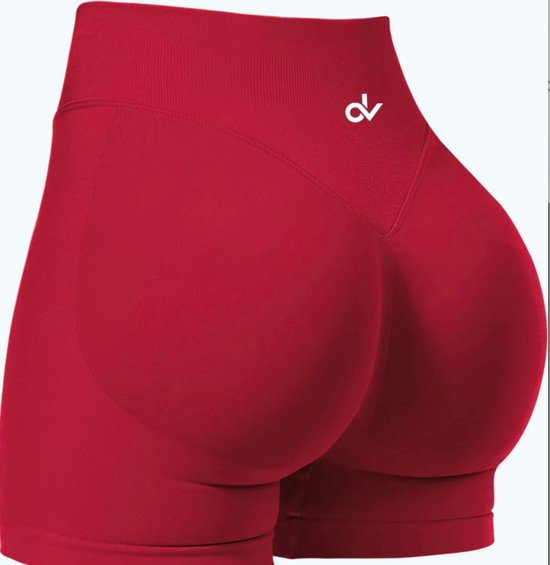 Foto: Dv rood s short anti cellulite high waist butt lifting effect naadloos stimuleert de bloedcirculatie june spring