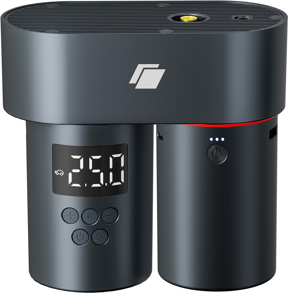 Caliber Bandenpomp - Compressor - Elektrische fietspomp - 150psi - 10.4 bar - Compacte luchtpomp - 15.000 mAh Accu meegeleverd (CPS-TI-P)