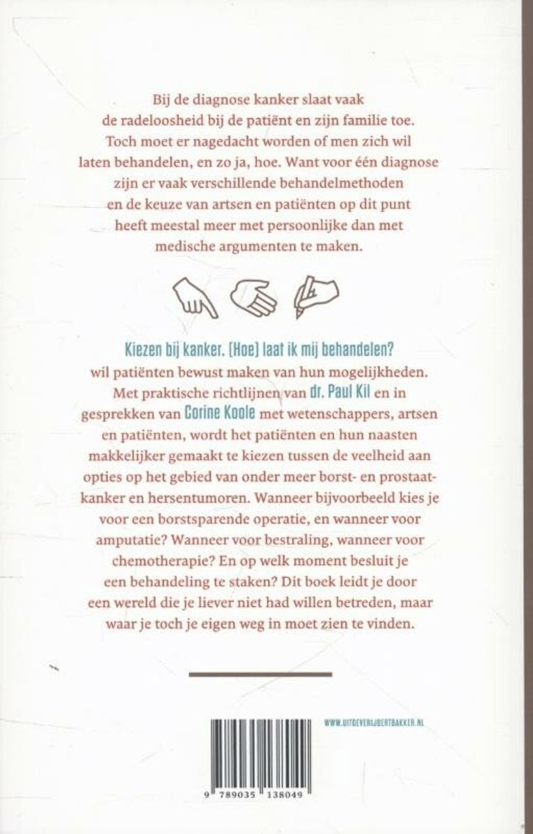Kiezen bij kanker - (hoe) laat ik mij behandelen - back cover