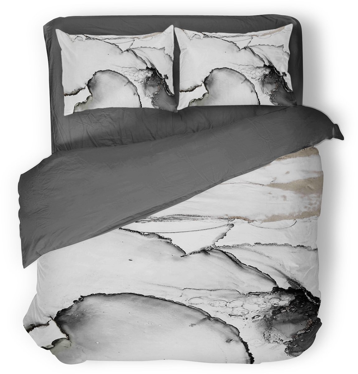 Eleganzzz Dekbedovertrek Crystal Drops - Grey - Dekbedovertrek 240x200/220cm - Micropercal - Lits Jumeaux - Dekbedovertrekken