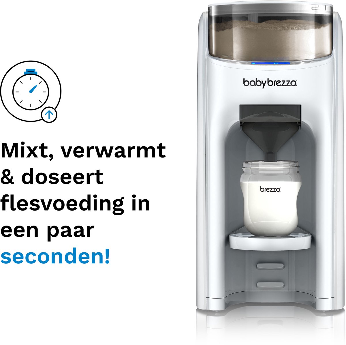Baby Brezza Formula Pro Advanced – Automatische Flesvoeding Maker – Babyfles Apparaat – Wit thumbnail 2