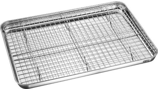Plaque de cuisson GEFU VARIADO avec grille de refroidissement amovible 40,5 x 30,5 cm