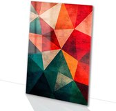 Kleurrijk abstract geometrisch ontwerp - Geometrie glasschilderij - Schilderij driehoeken - Abstracte kunst - Schilderij plexiglas - Acrylkunst op glas - acrylglas 40x60 cm
