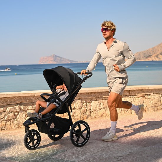 Deryan Bolt hardloop kinderwagen - Jogging buggy - Muggennet - Creme