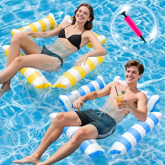 Hamac Gonflable à Eau 4 En 1 - Matelas Piscine Pour Adultes Et Enfants, 120x123 Cm, Charge 150 Kg - 7