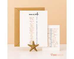 Ideefabriek - Kraak de code - Wil je ceremoniemeester zijn? - Ceremoniemeester vragen huwelijk - 1 stuk met envelop