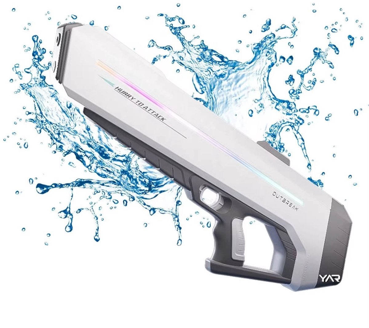 YAR Watergun - Waterpistool- Automatisch vullen - Waterpistool elektrisch- Krachtig - Buitenspeelgoed - Elektrisch waterpistool - Wit