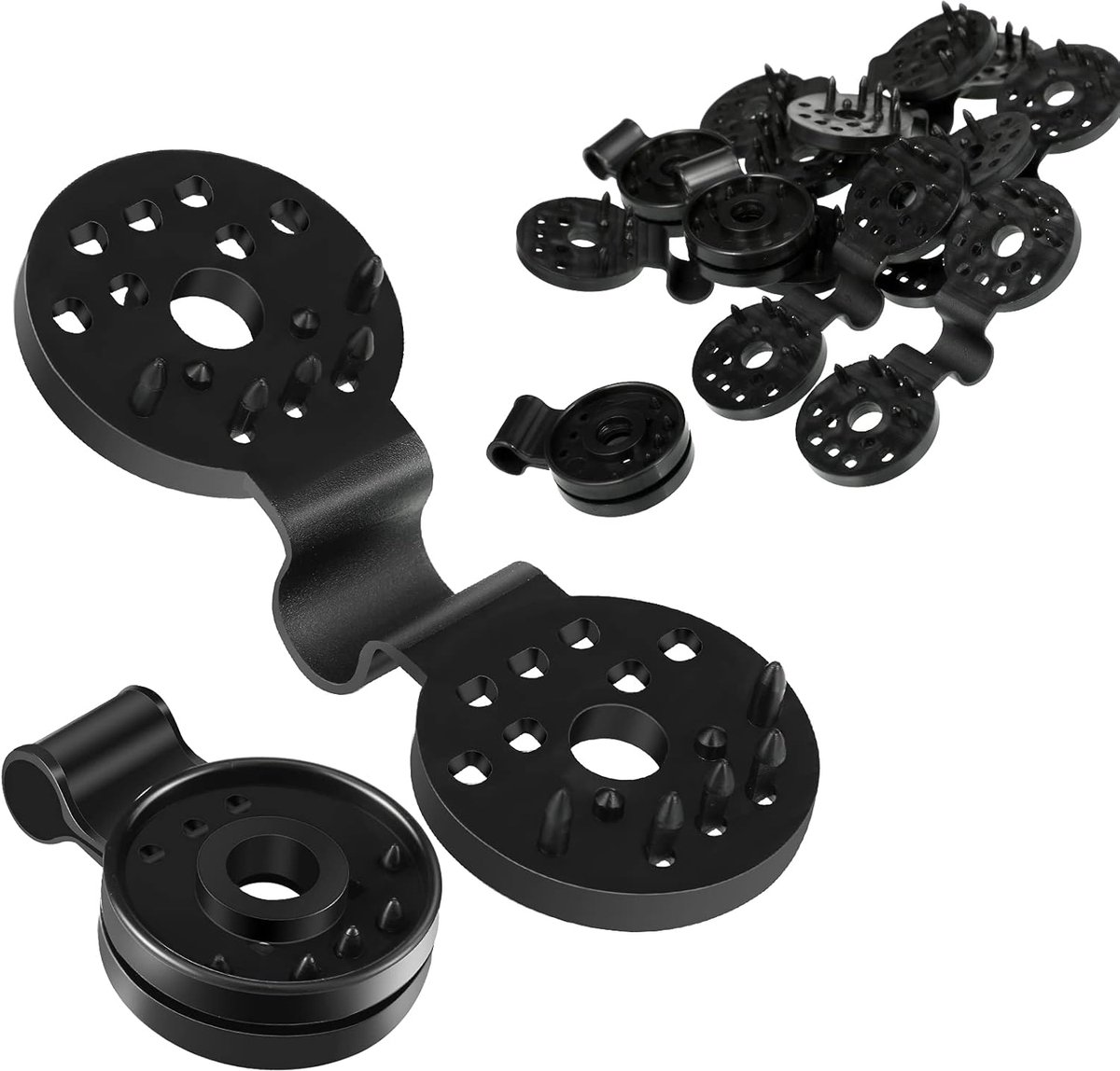 50 stuks - Schaduwdoek clips van kunststof - Kunststof - Zwart - Schaduwclips - Geschikt voor kas, tuin, vogelnet, landbouw - Stoffen accessoires