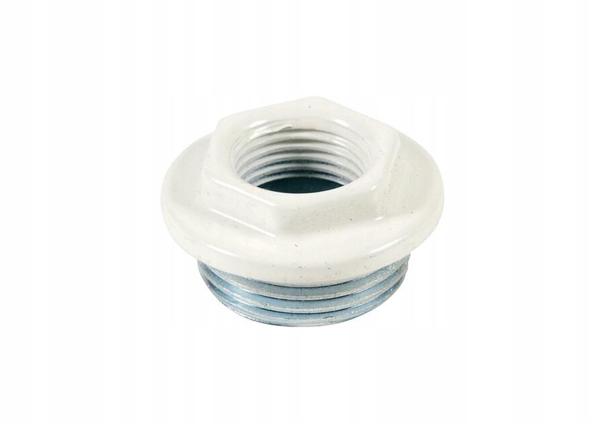 Tycner Serie - Reductiekoppeling voor Radiator - 1x1/2 inch - Rechts - Wit - Staal
