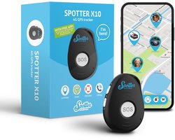 Spotter® X10 - Méést Nauwkeurige 4G GPS tracker - App in 5 talen - GPS voor Kinderen, Ouderen, Spullen - Zonder abonnement - Belfunctie - Waterdicht - Werkt in Europa, optie wereldwijd - Inclusief simkaart - Nederlandse klantenservice - 40.000 users