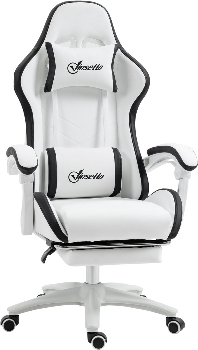Vinsetto Gaming Chair - Synthetische bekleding - 65x65x129cm - Zwart