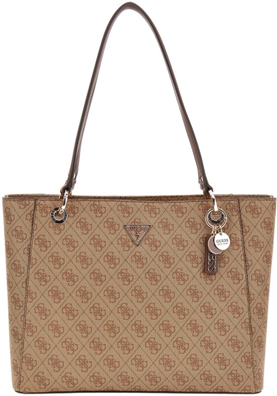 GUESS Sac à épaule Sac shopper Noelle II Tote Latte Logo / Brown Marron clair