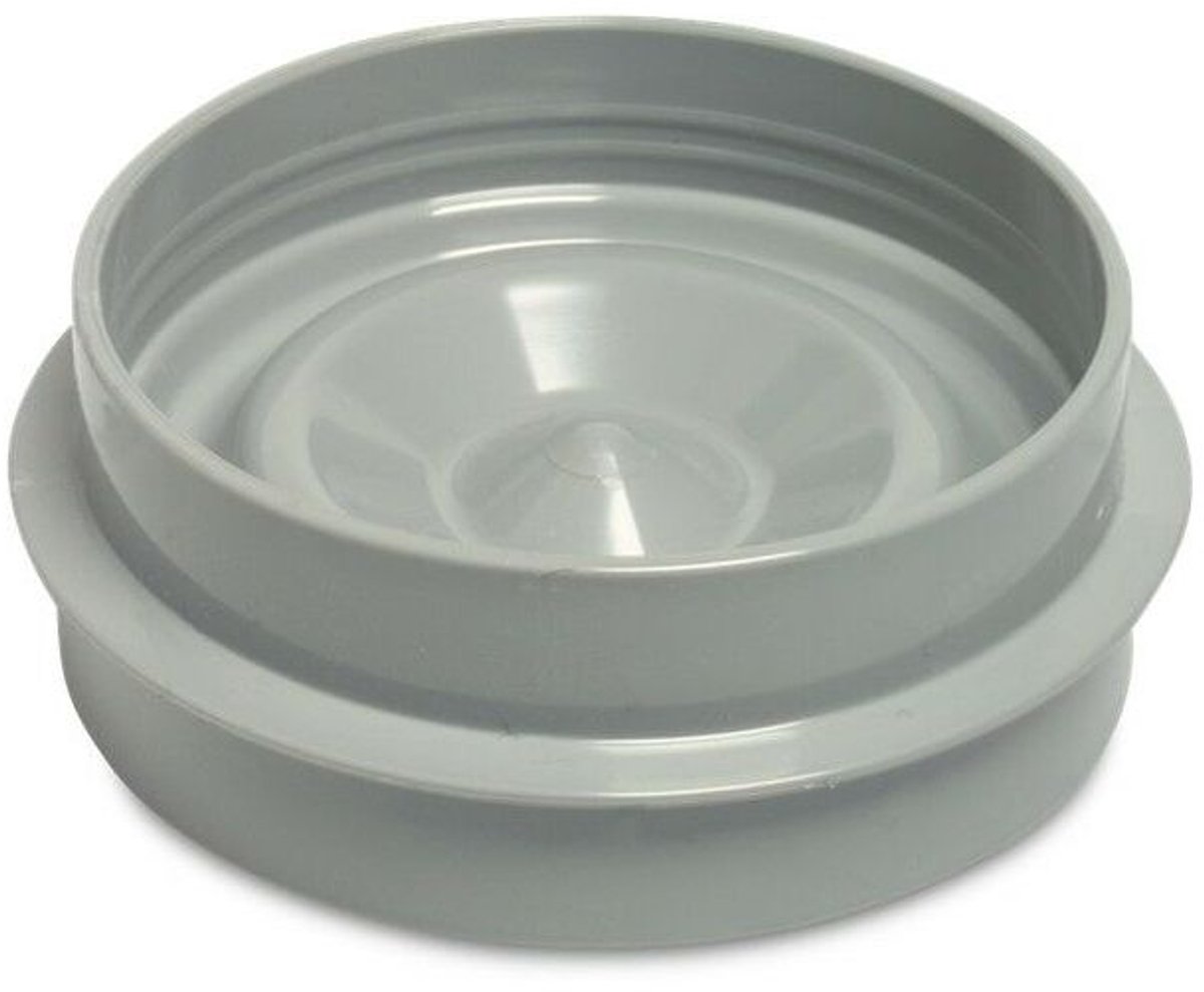 PVC eindkap – 125 mm lijmmof/spie grijs AB01