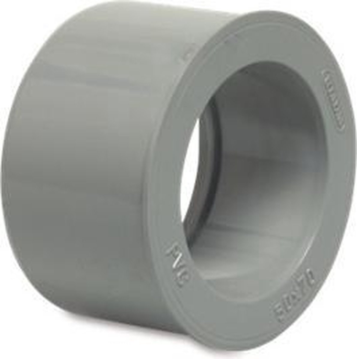 PVC verloopring – 80 x 100 mm lijmmof x spie grijs KOMO