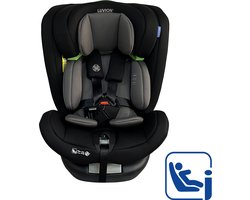 LUVION® Aegis 360° Autostoel Shadow Blend - i-Size ISOFIX - 40–150cm Autozitje Groep 0 1 2 3 - Zwart & Grijs