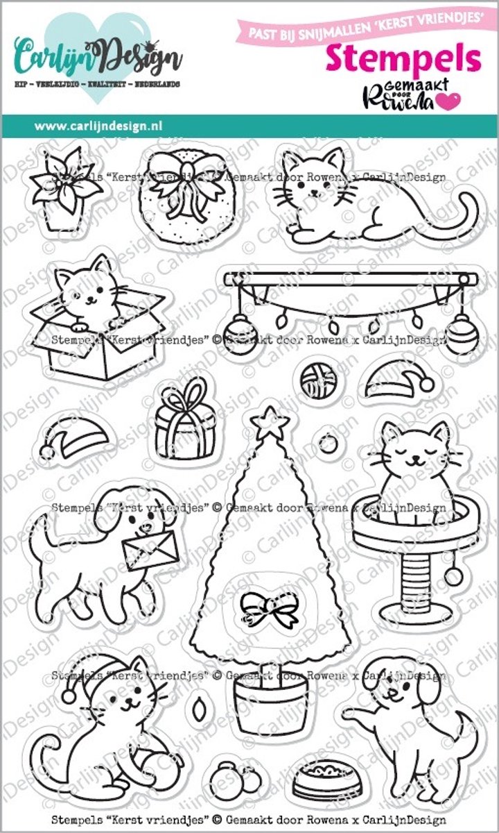Stempels Kerst vriendjes
