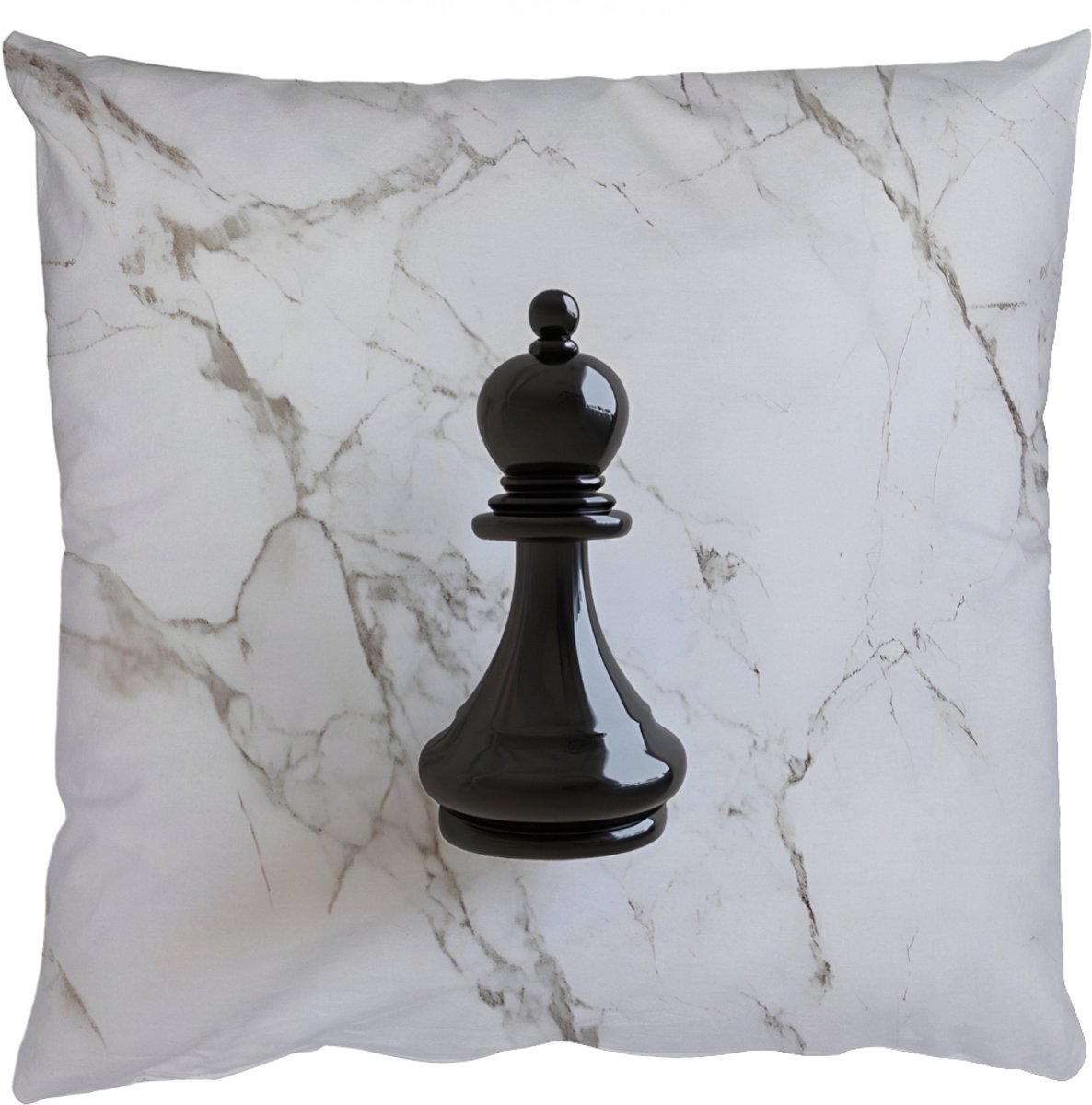 Sierkussens - Kussentjes Woonkamer - 45x45 cm - Schaakstuk - Loper - Zwart - Marmer
