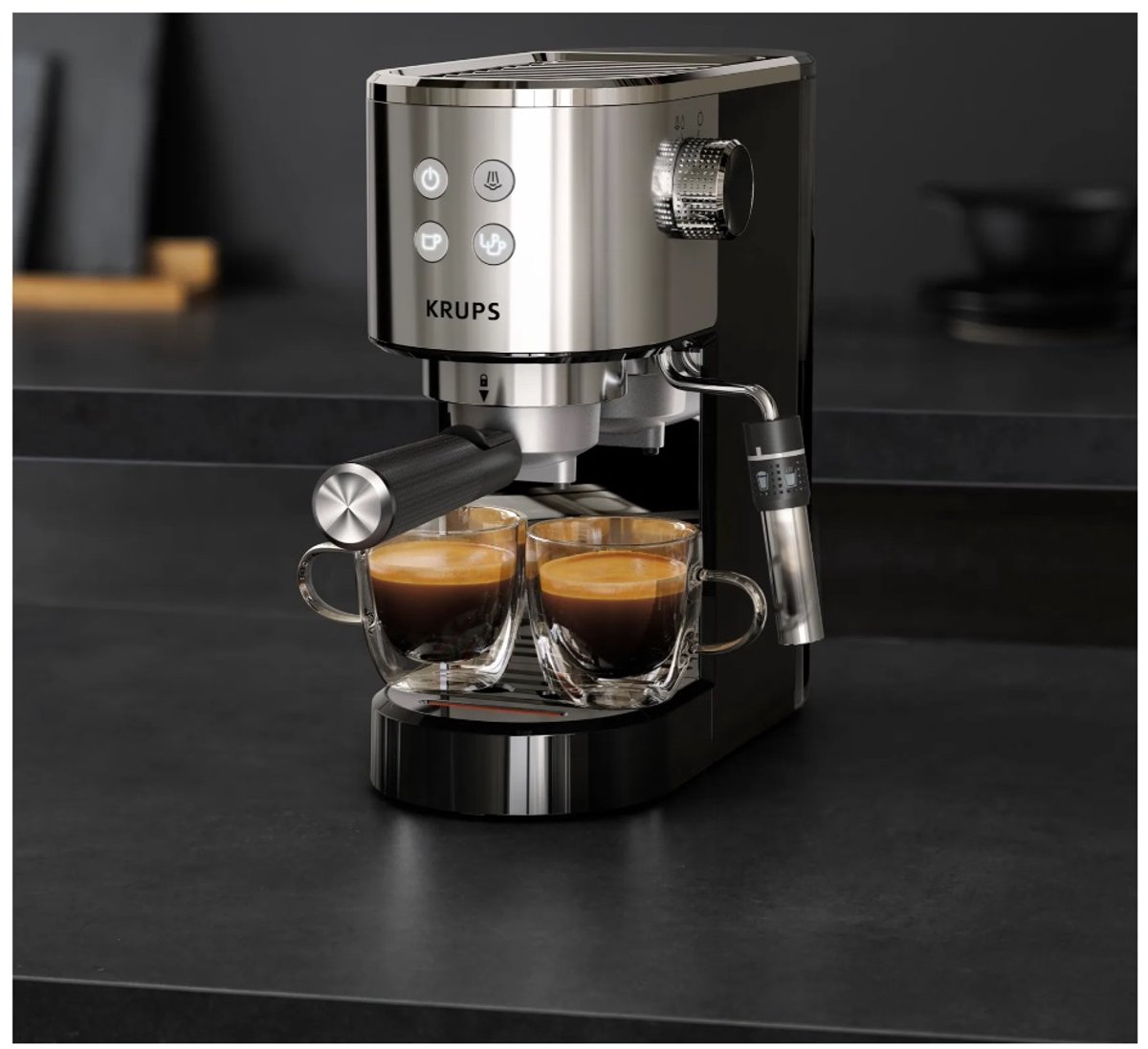 15 bar RVS/zwart espressomachine - krups - XP444C10