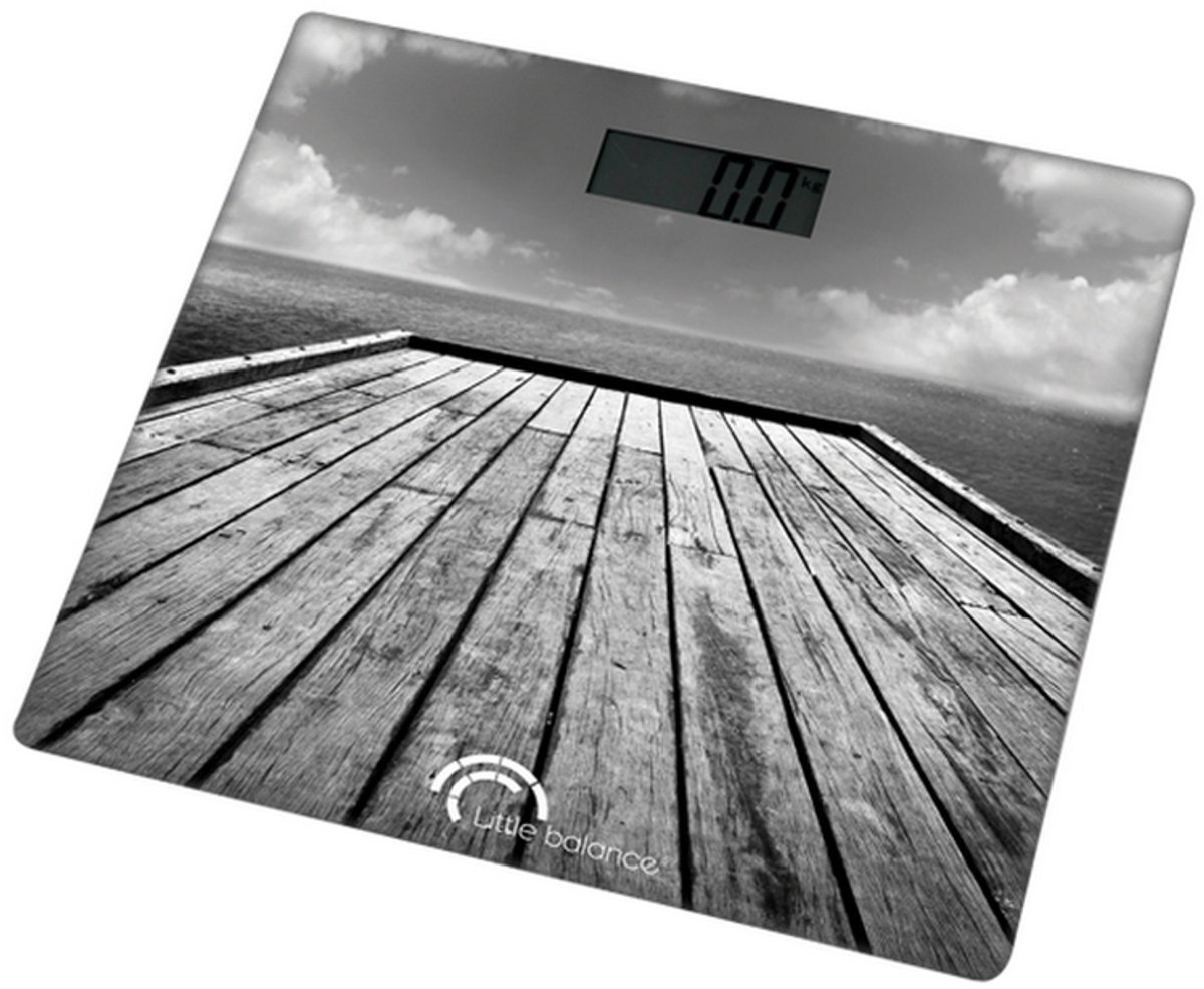 Digitale Personenweegschaal Little Balance Pontoon Bruin 180 kg (30 x 30 cm)