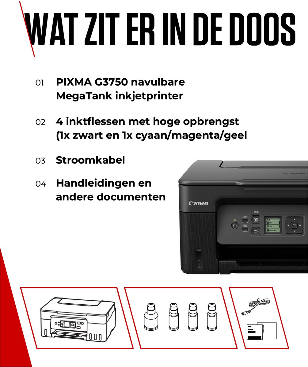 Canon MegaTank PIXMA G3570 - All-in-One Inkttankprinter - Zwart — afbeelding 5
