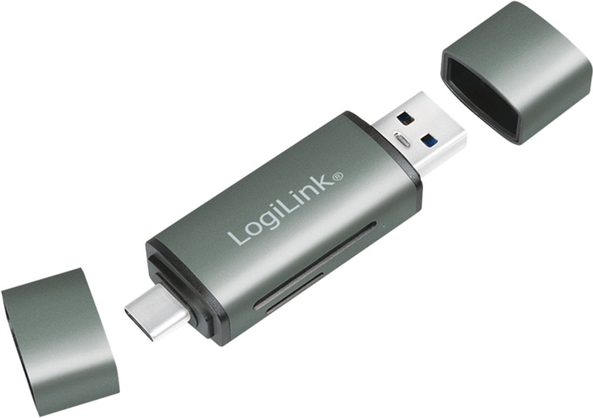 LOGILINK USB 3.2 Gen kaartlezer CR0043, aluminium behuizing