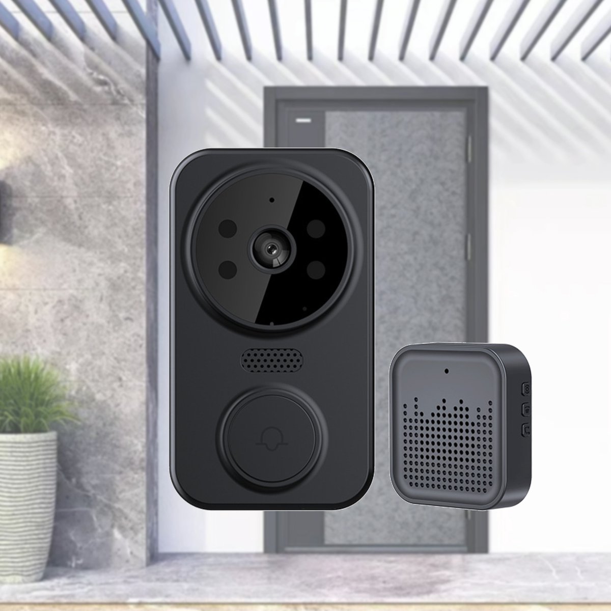 CHIWIN Draadloze Deurbel Met Camera HD Video Nachtzicht - Product - €39,99