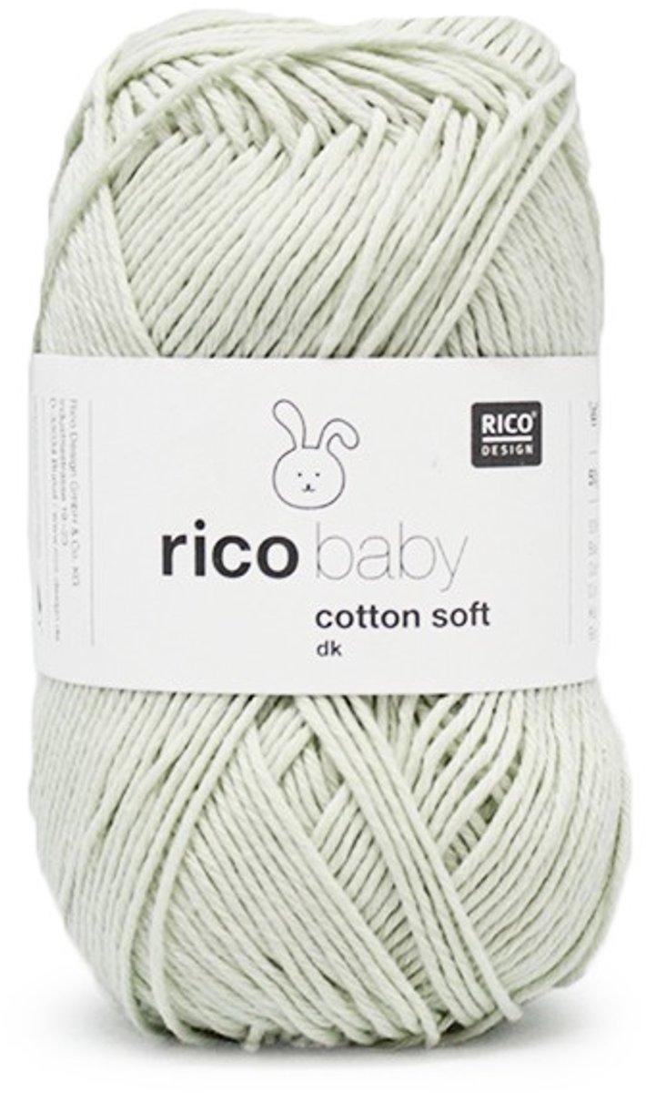 Rico baby cotton soft 049 50g-125m 50% kartoen-50% polyacryl breinaald-haaknaald 3,5-4