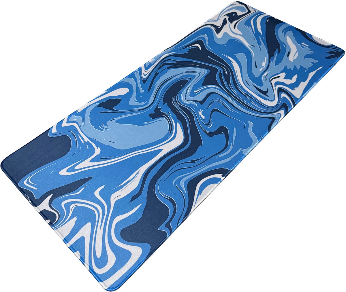 Muismat xxl - Neon Blue Bevel - Gaming - 900 x 400 x 3 mm - Antislip