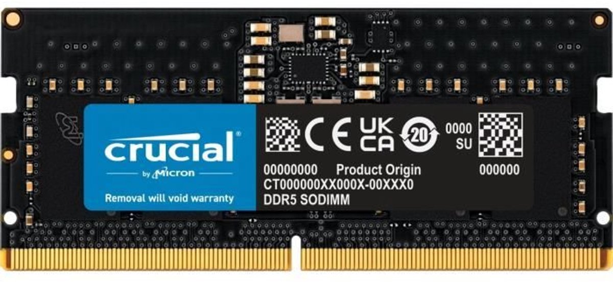 Cruciaal DDR5 RAM-geheugen - 64 GB - 5600 MT/s - CL46 - SODIMM