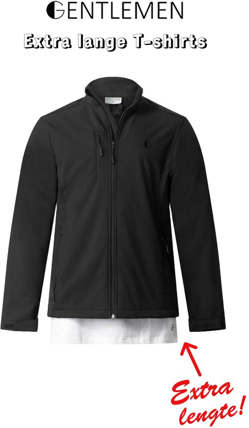 Lot de 4 T-shirts homme Gentlemen longfit (extra long), 100% coton pré-rétréci blanc col rond M
