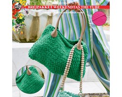 Breipakket weekendtas met The Tube garen model 10 van Lana Grossa Bags 01 - fuchsia