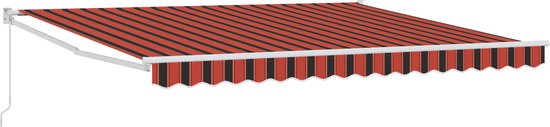 vidaXL - Store banne manuel pliable - Oranje et marron - 400 x 300 cm