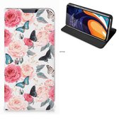 Geschikt voor Samsung Galaxy A60 Smart Cover Butterfly Roses