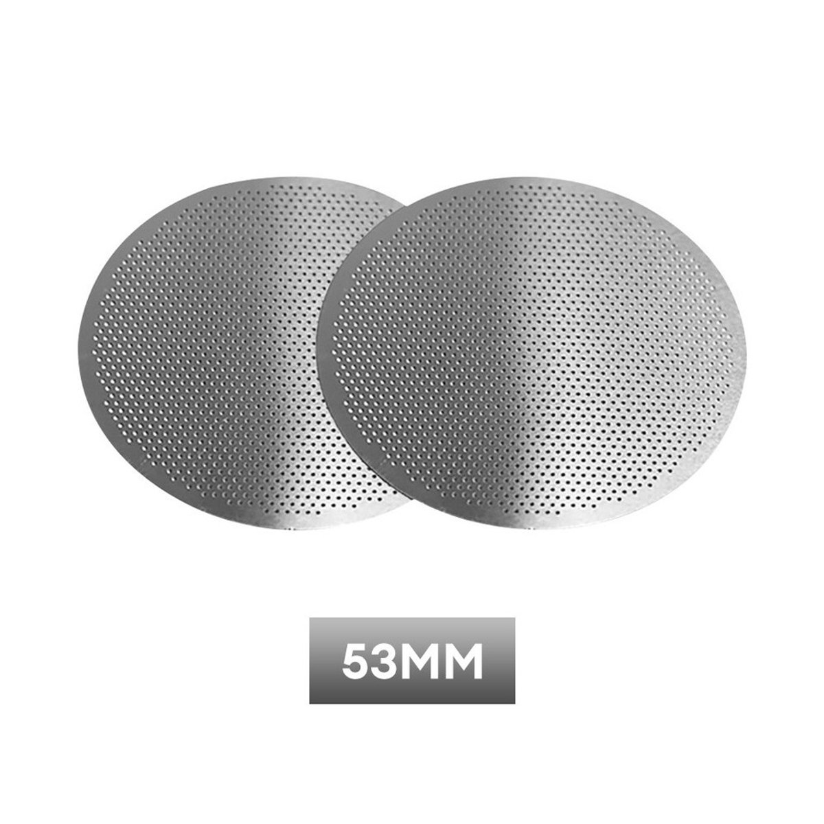 Koffiefilter RVS gaas geschikt voor koffiemachine accessoires 53 mm / 2 stuks